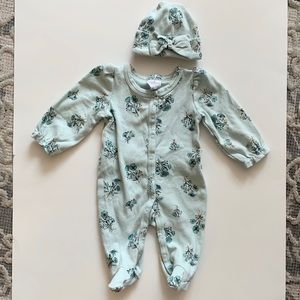 Laura Ashley 0-3 Mo Footie & hat